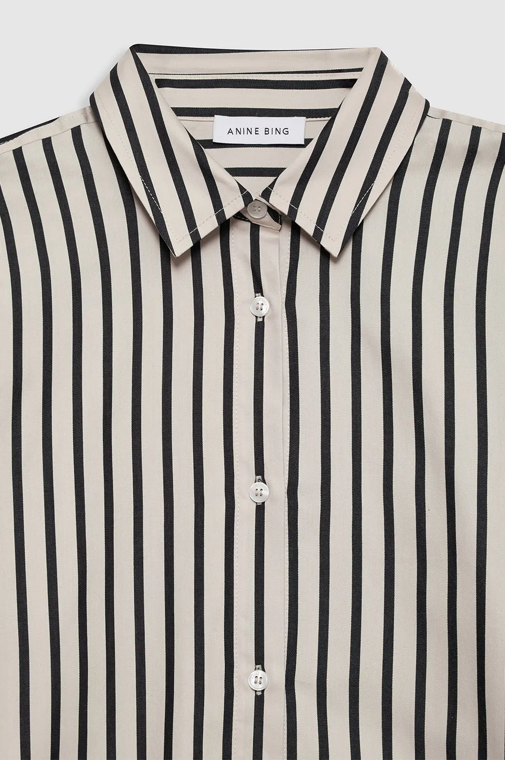 Plaza Shirt - Black And Tan Stripe