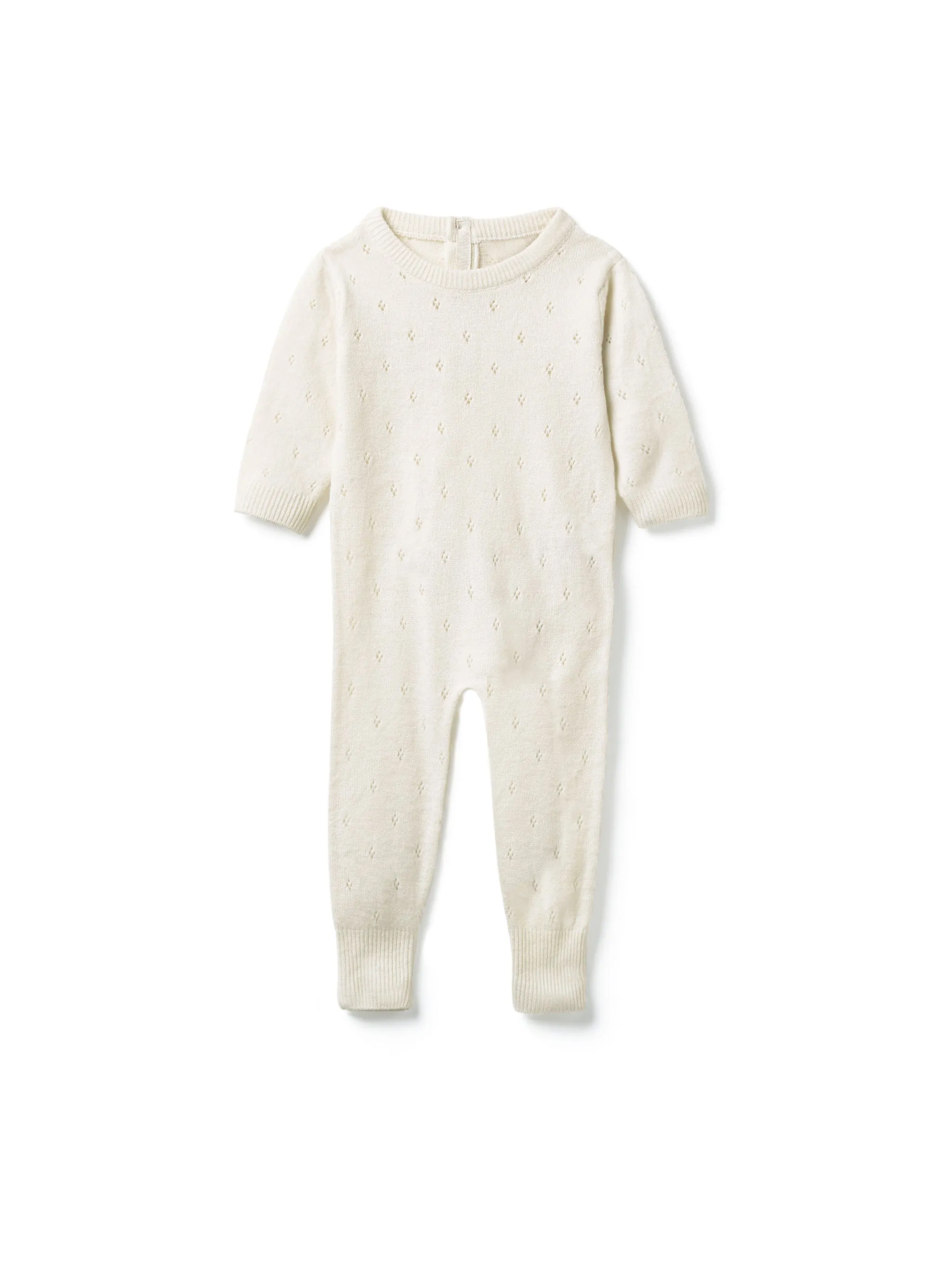 Pointelle Romper - Snow White