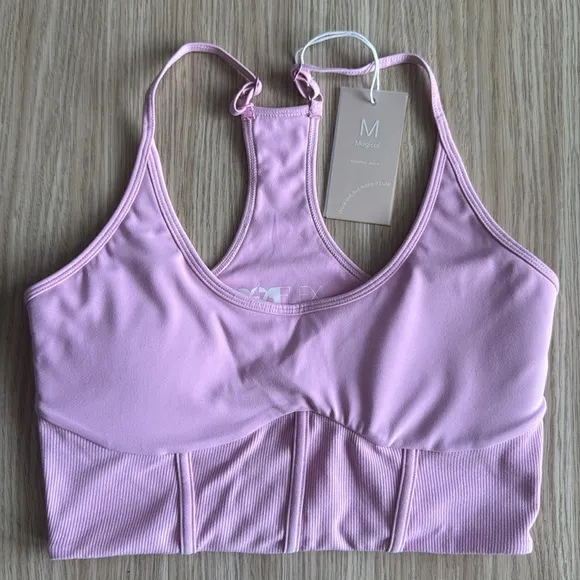 POPFLEX Plié Corset Crop Bralette in Bubblegum 🫶