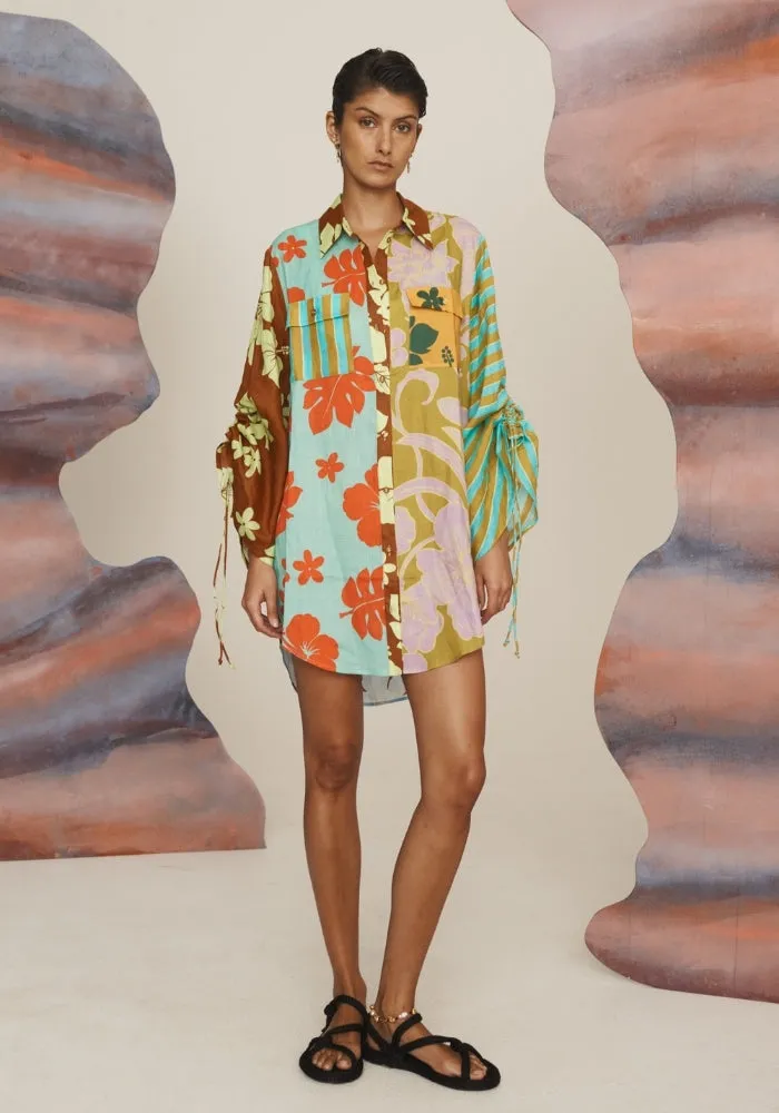 Poppy Spliced Shirt
