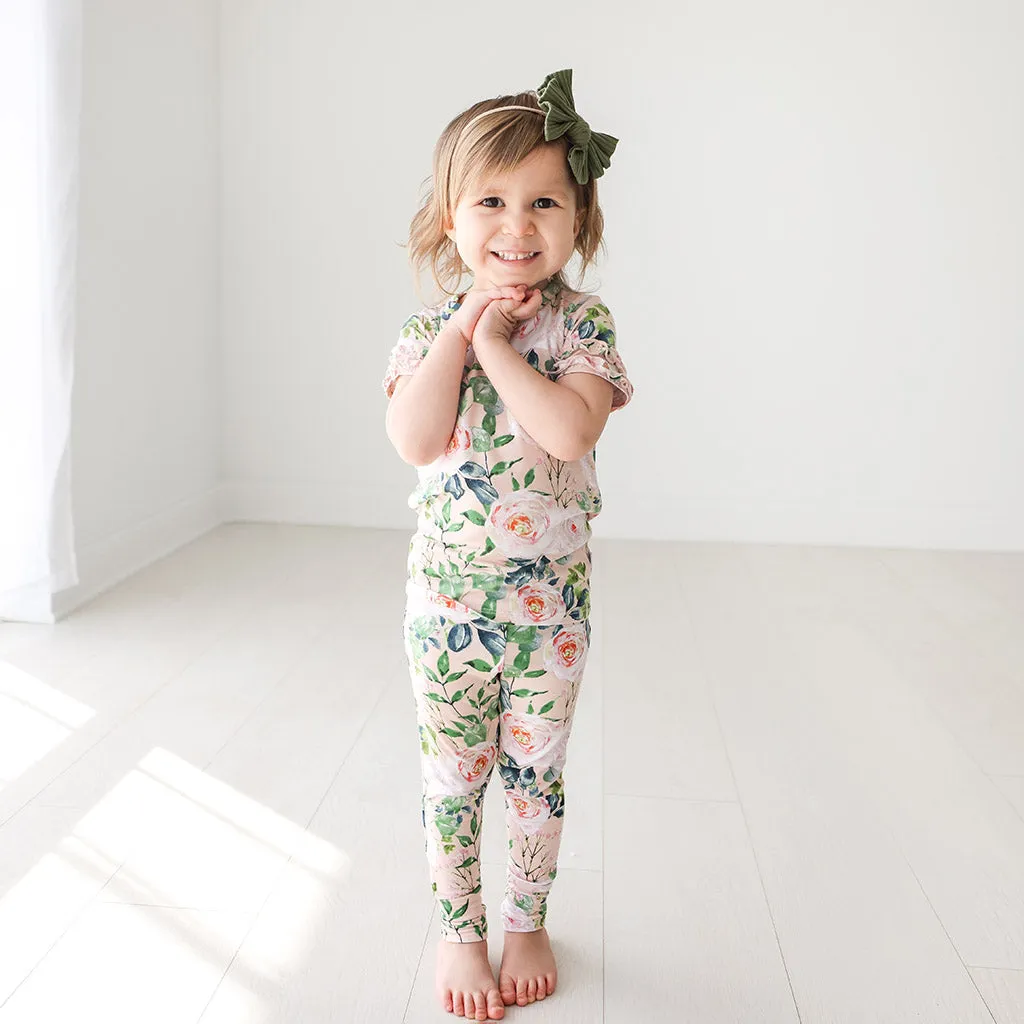 Posh Peanut Harper Basic S/S Micro Ruffled Shirt & Long Pants