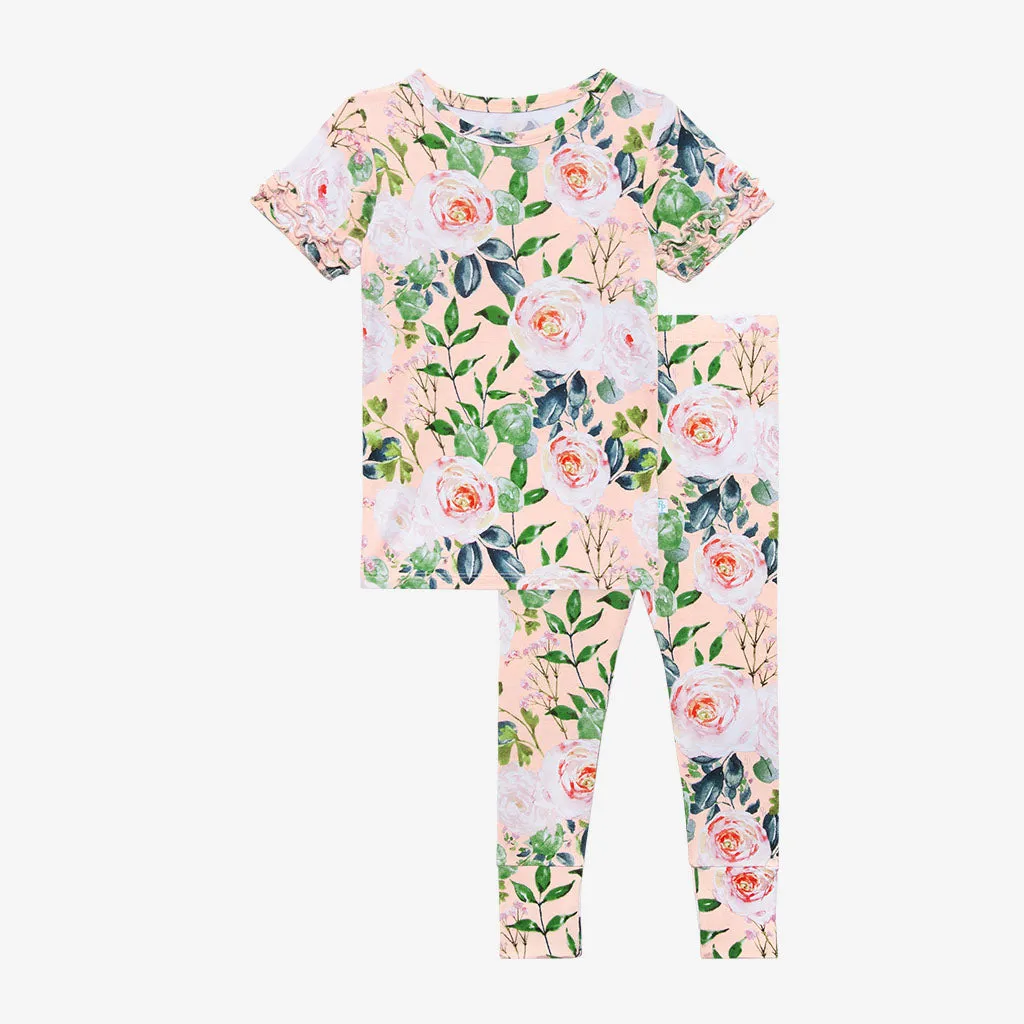 Posh Peanut Harper Basic S/S Micro Ruffled Shirt & Long Pants