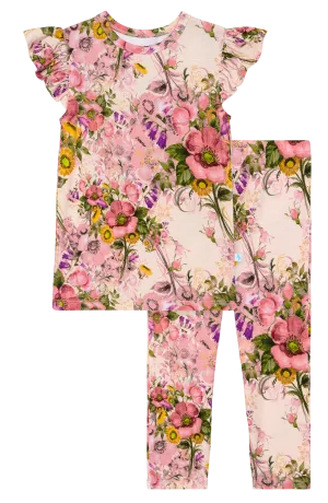 Posh Peanut June Ruffled Capsleeve Loungewear