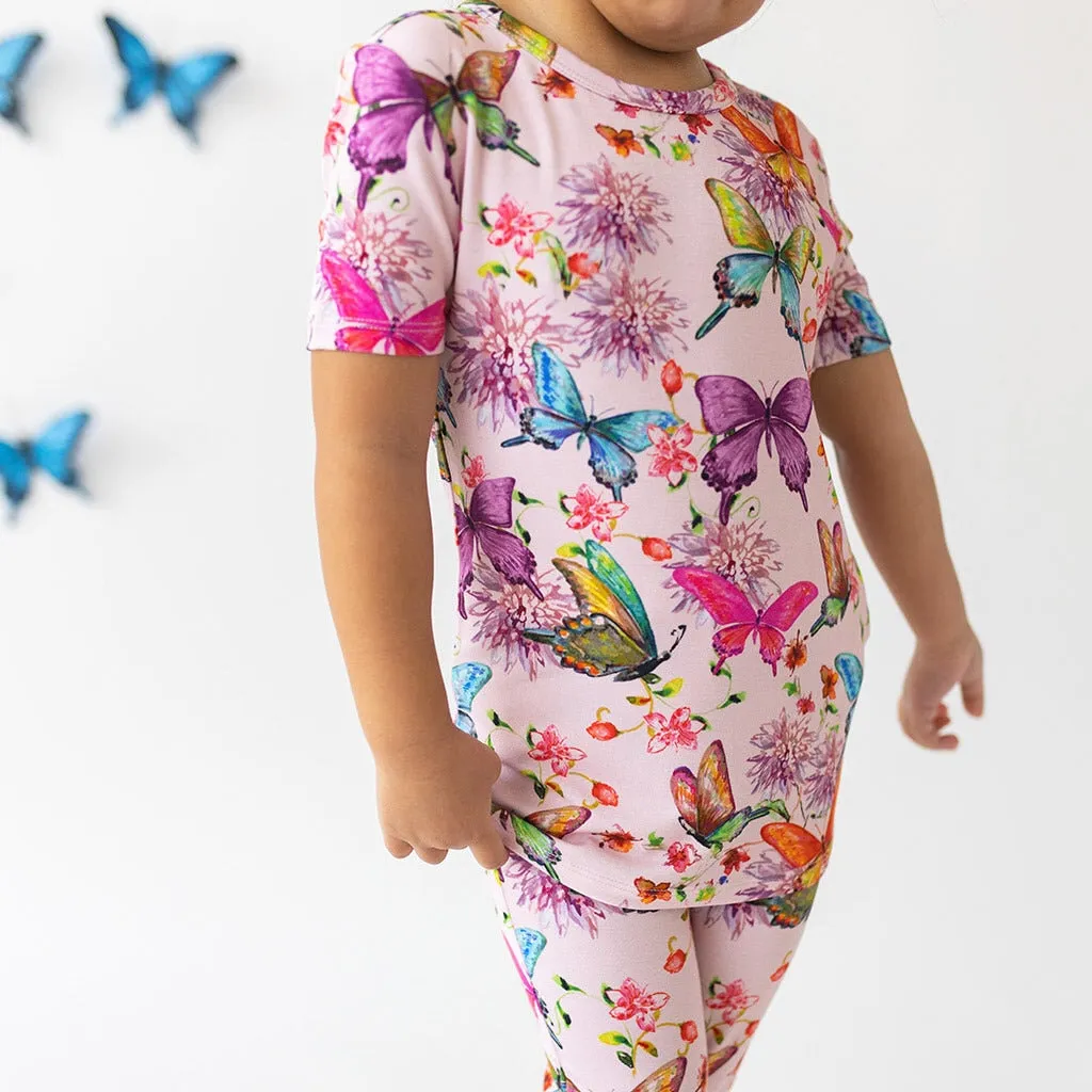Posh Peanut Watercolor Butterfly S/S Basic Loungewear