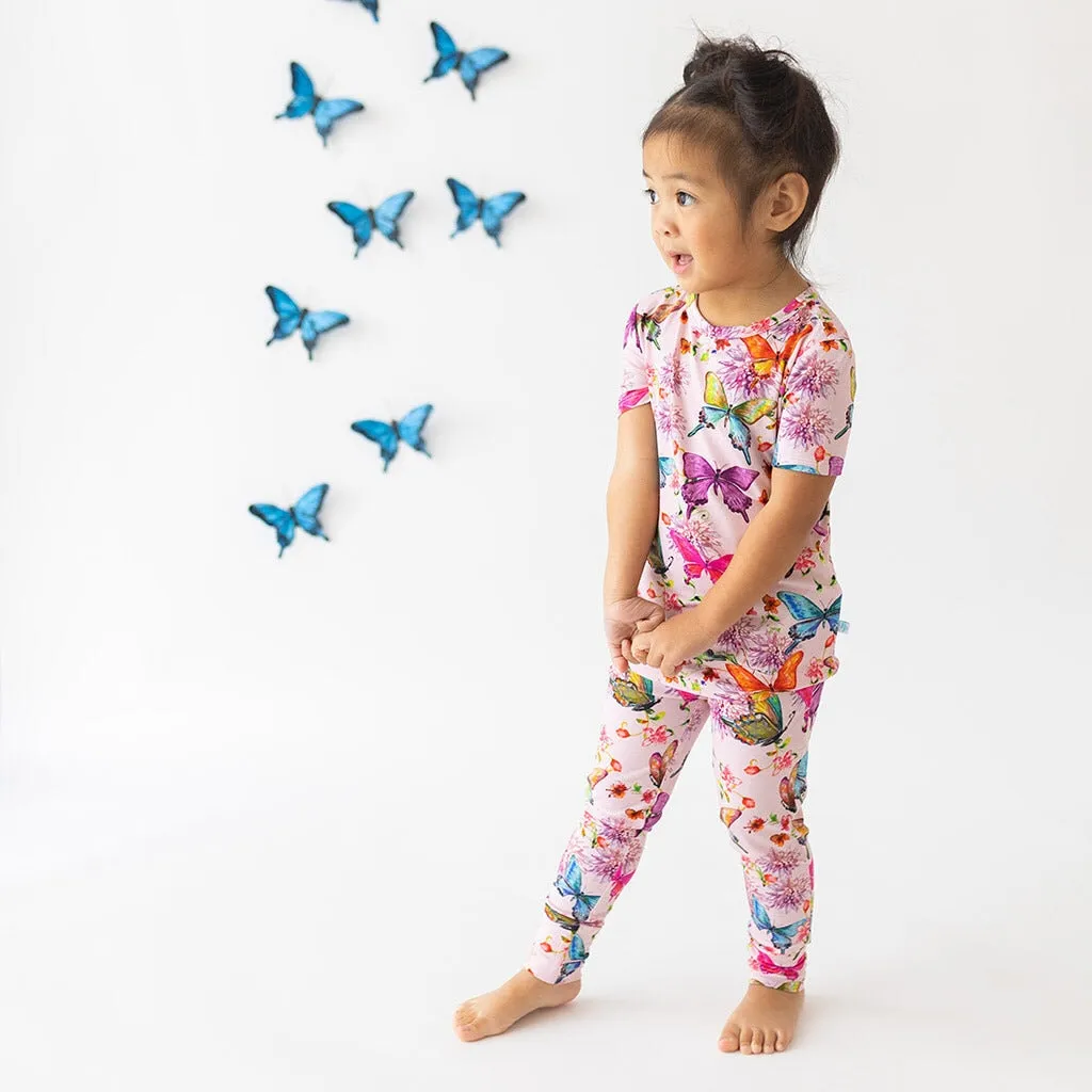 Posh Peanut Watercolor Butterfly S/S Basic Loungewear