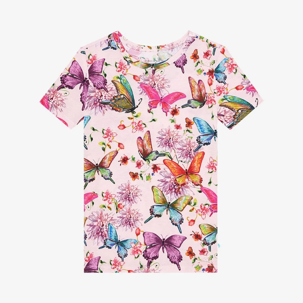 Posh Peanut Watercolor Butterfly S/S Basic Loungewear