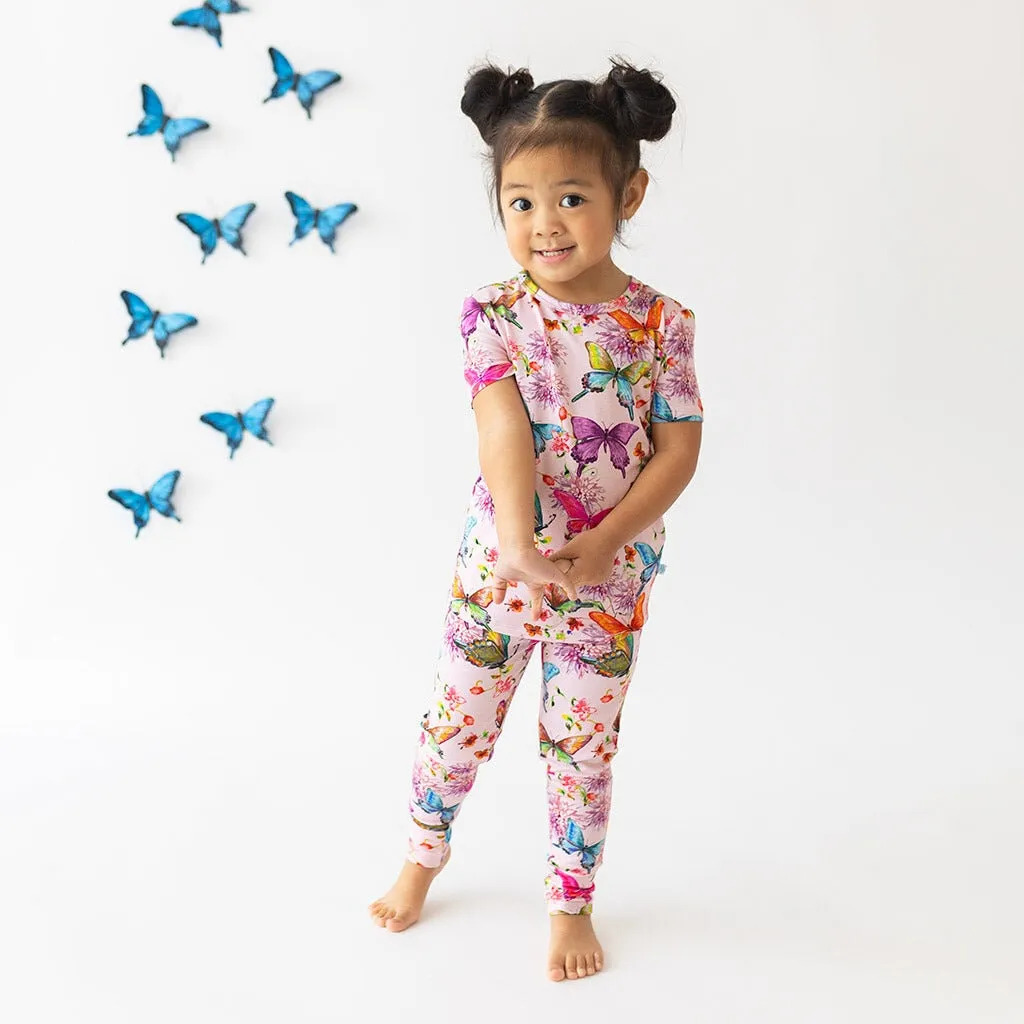 Posh Peanut Watercolor Butterfly S/S Basic Loungewear