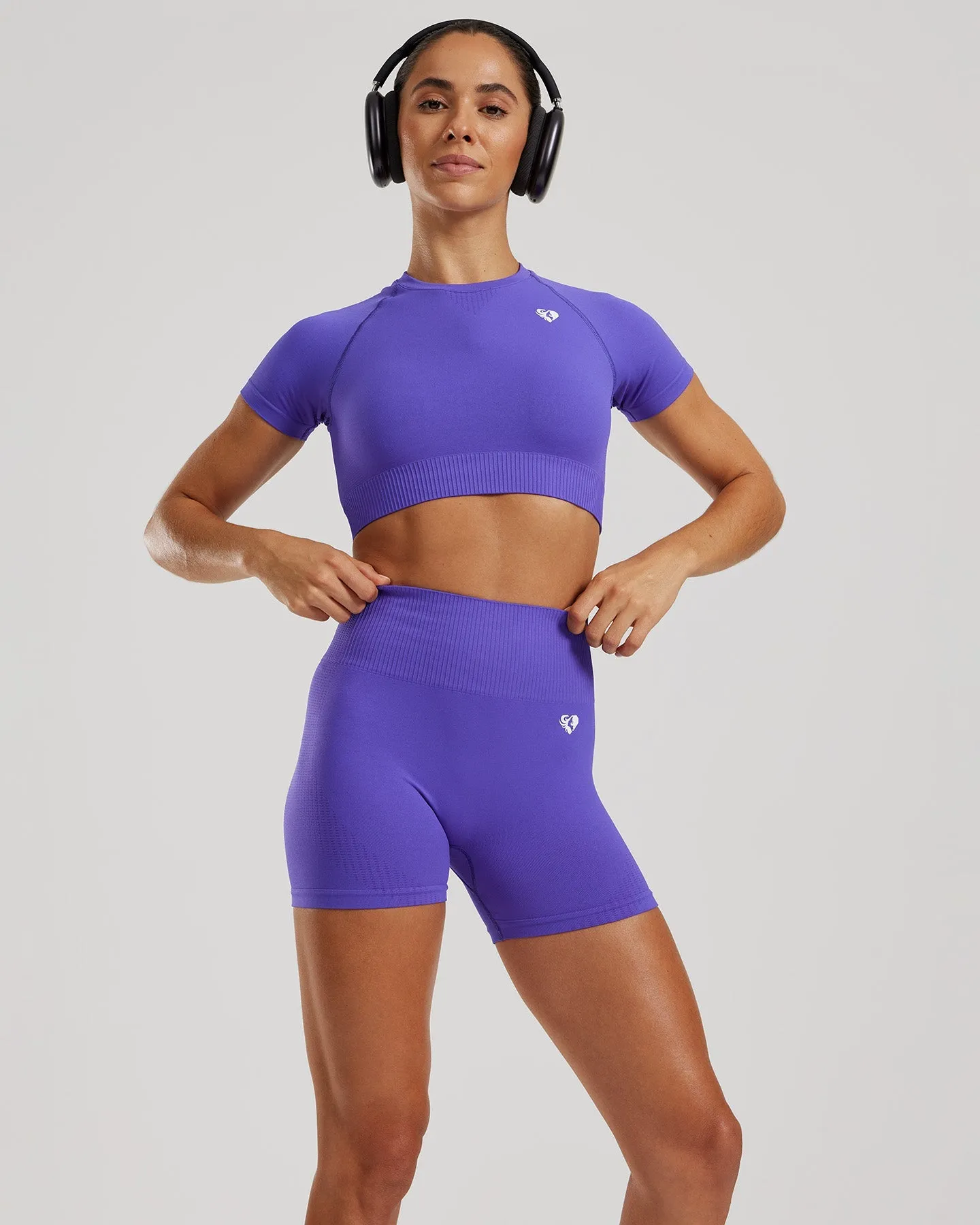 Power Seamless Shorts | Purple Flash
