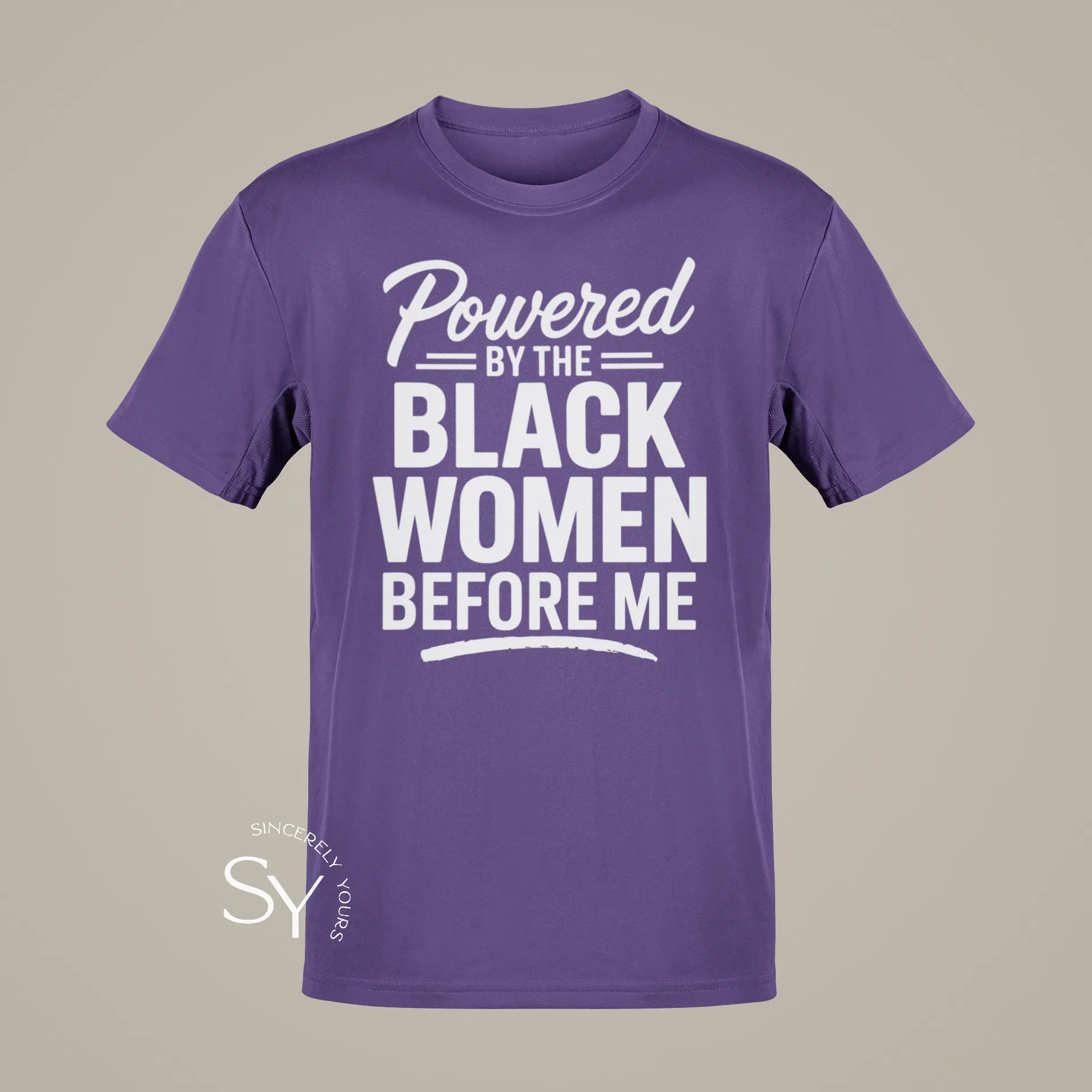 Powered by the Black Women before me (unisex) T-Shirt