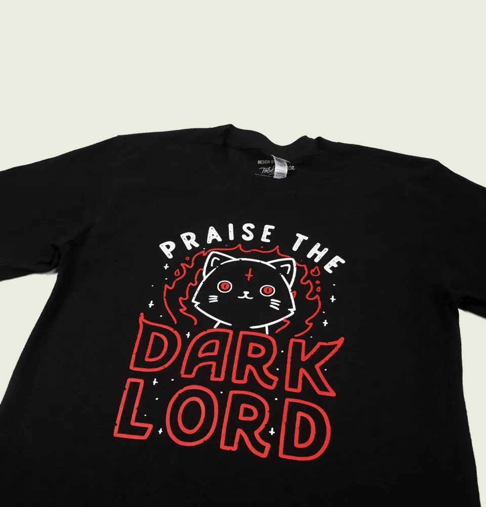 PRAISE THE DARK LORD Cat Unisex T-shirt