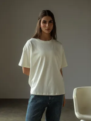PREMIUM COTTON T-SHIRT - SOFT WHITE