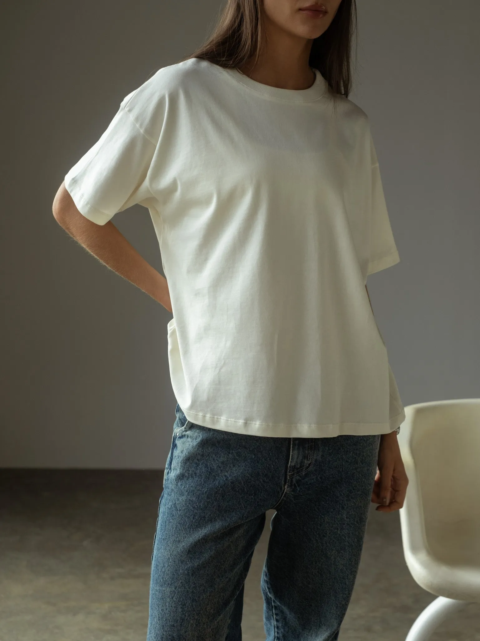 PREMIUM COTTON T-SHIRT - SOFT WHITE