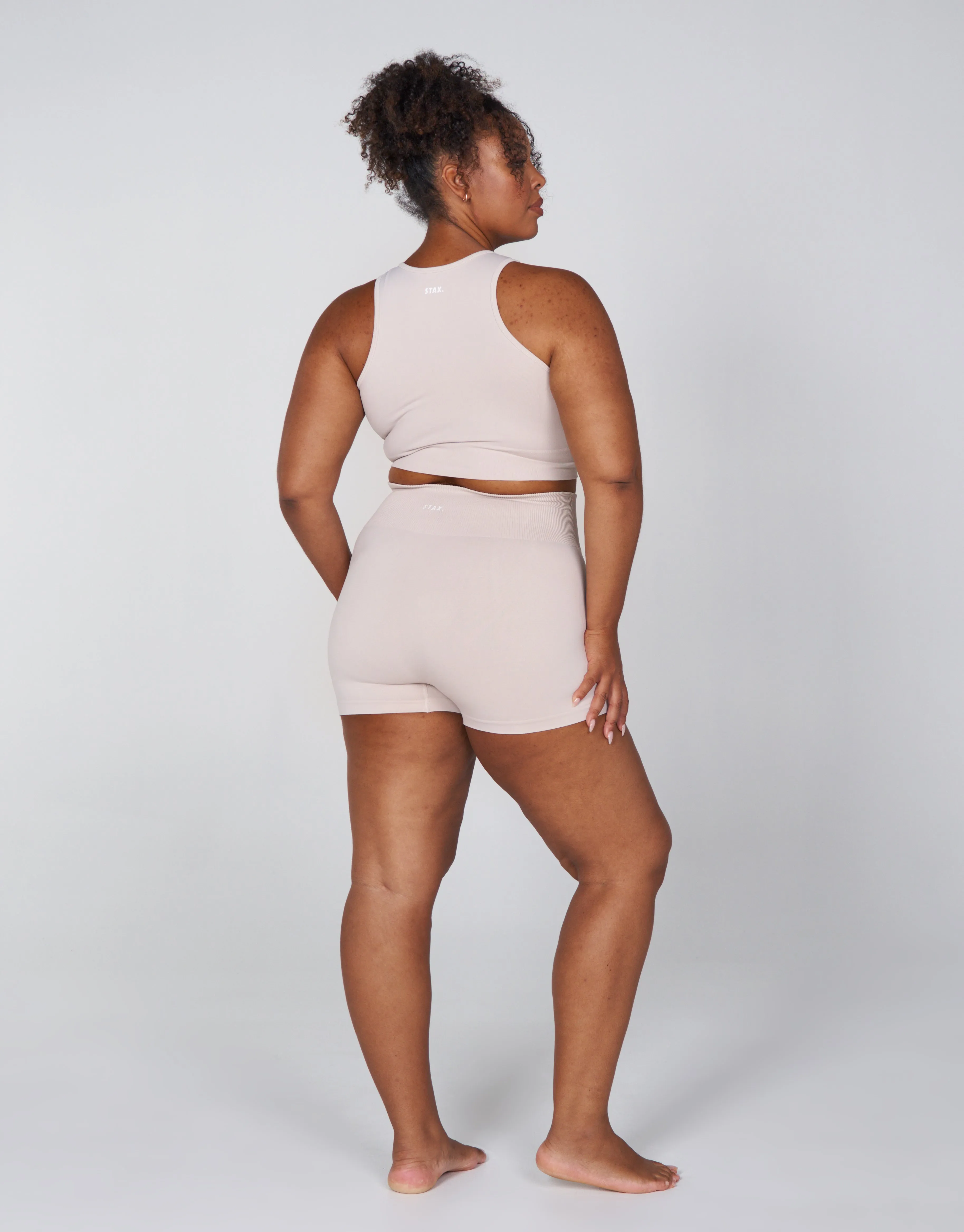 Premium Seamless Favourites Mini Bike Shorts - Bone