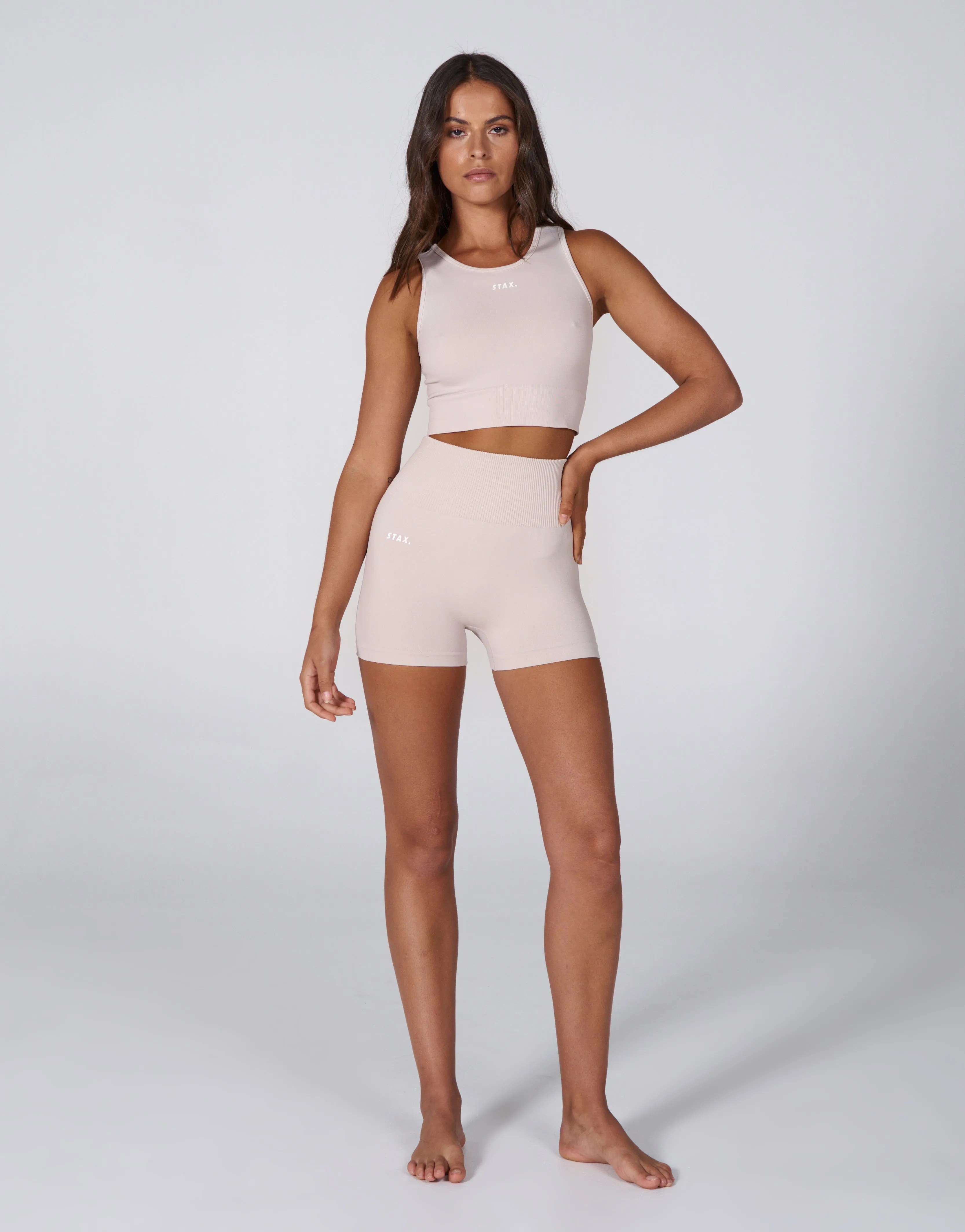 Premium Seamless Favourites Mini Bike Shorts - Bone