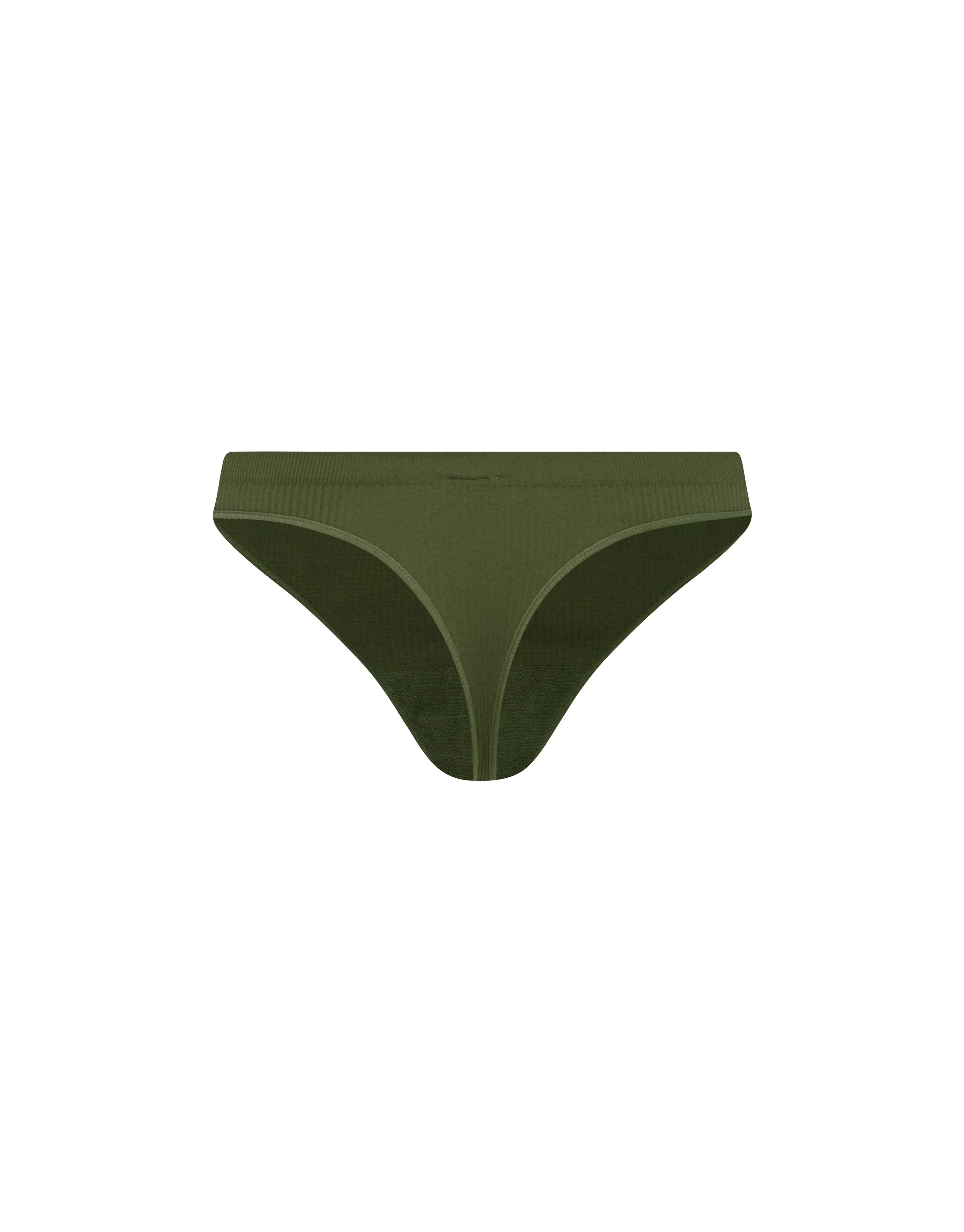 Premium Seamless Sports G-String - Forest Green