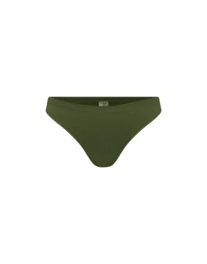 Premium Seamless Sports G-String - Forest Green