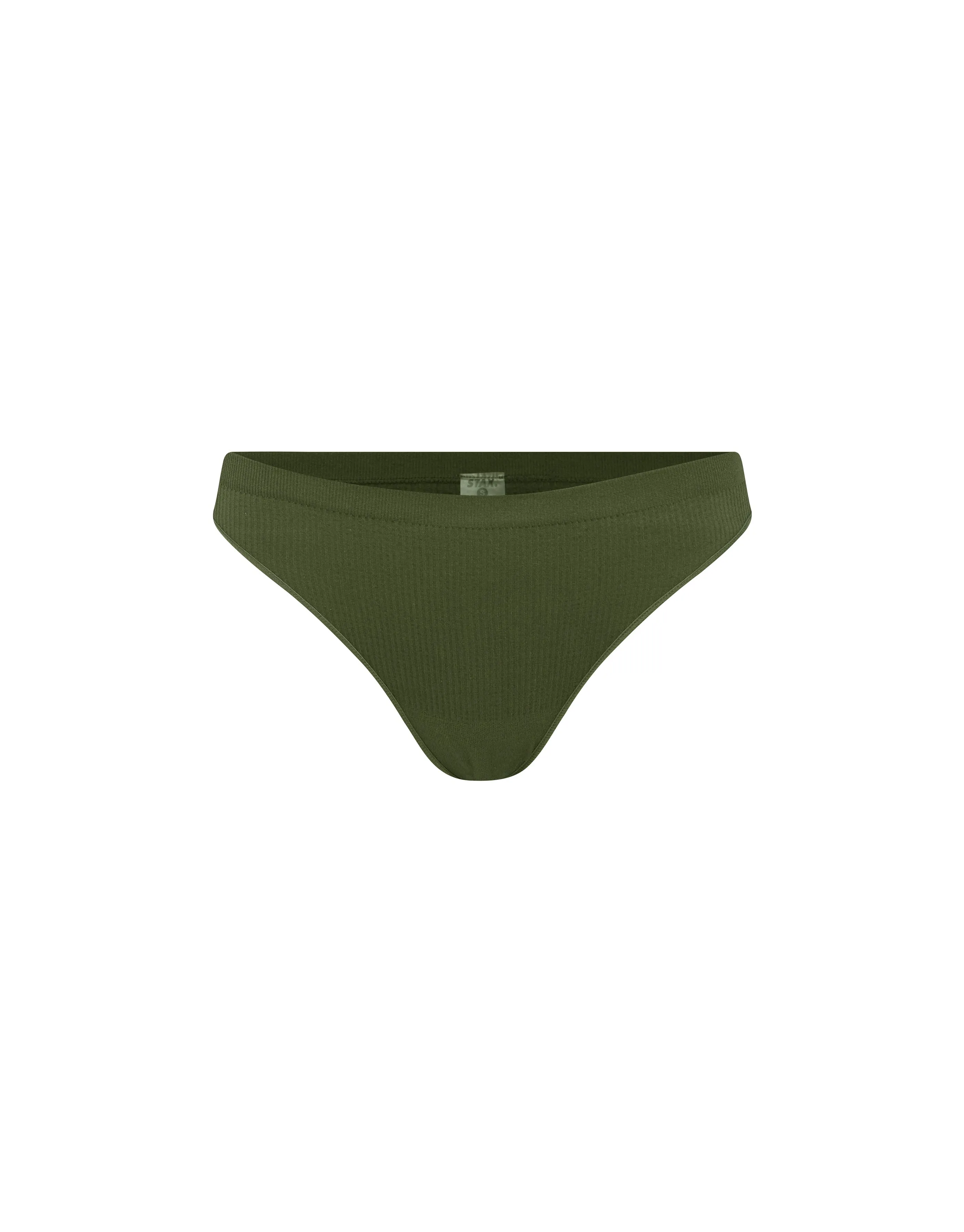 Premium Seamless Sports G-String - Forest Green