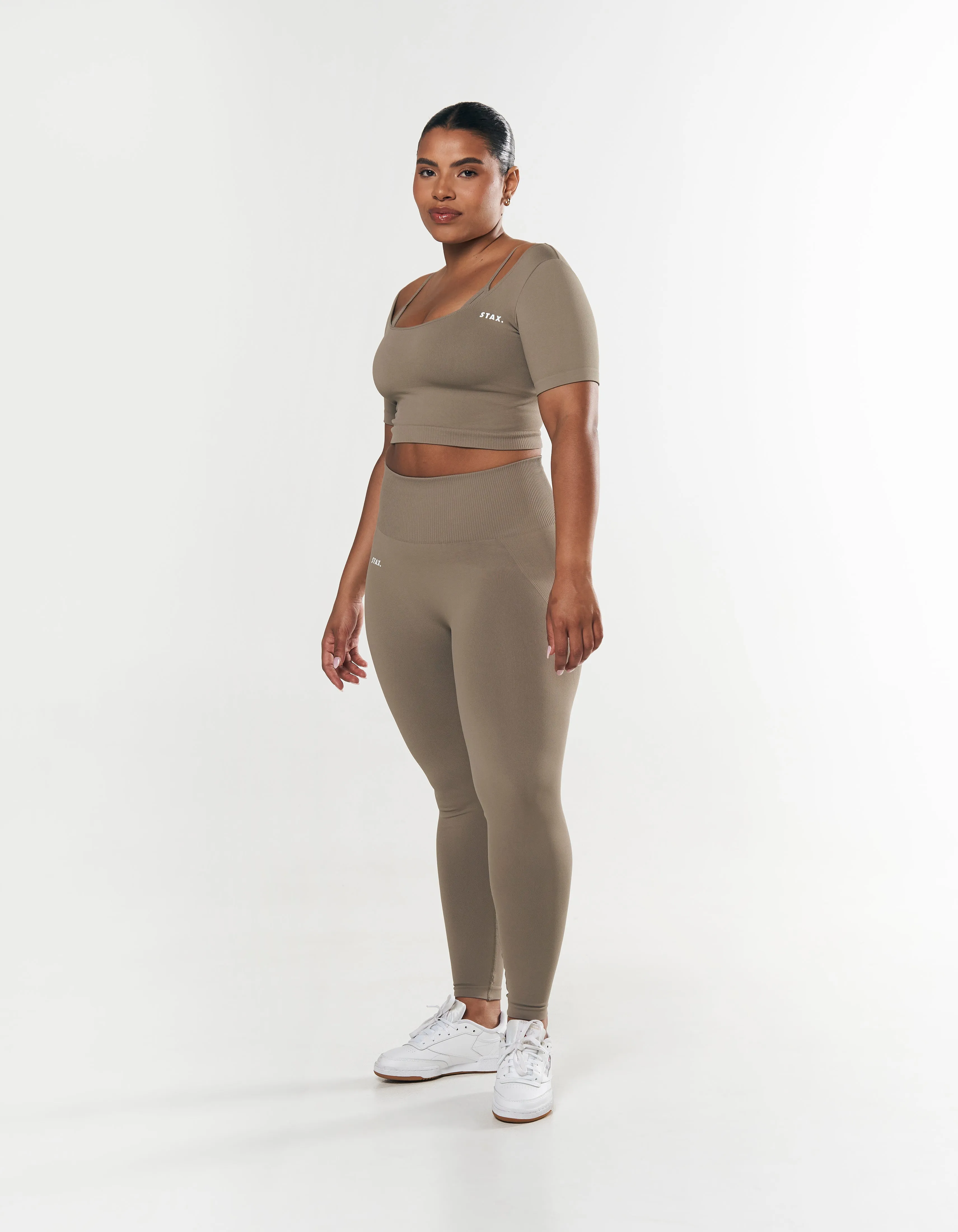 Premium Seamless Tights - Brown