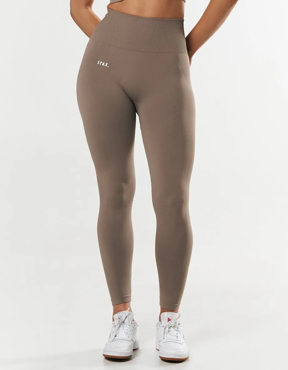Premium Seamless Tights - Brown