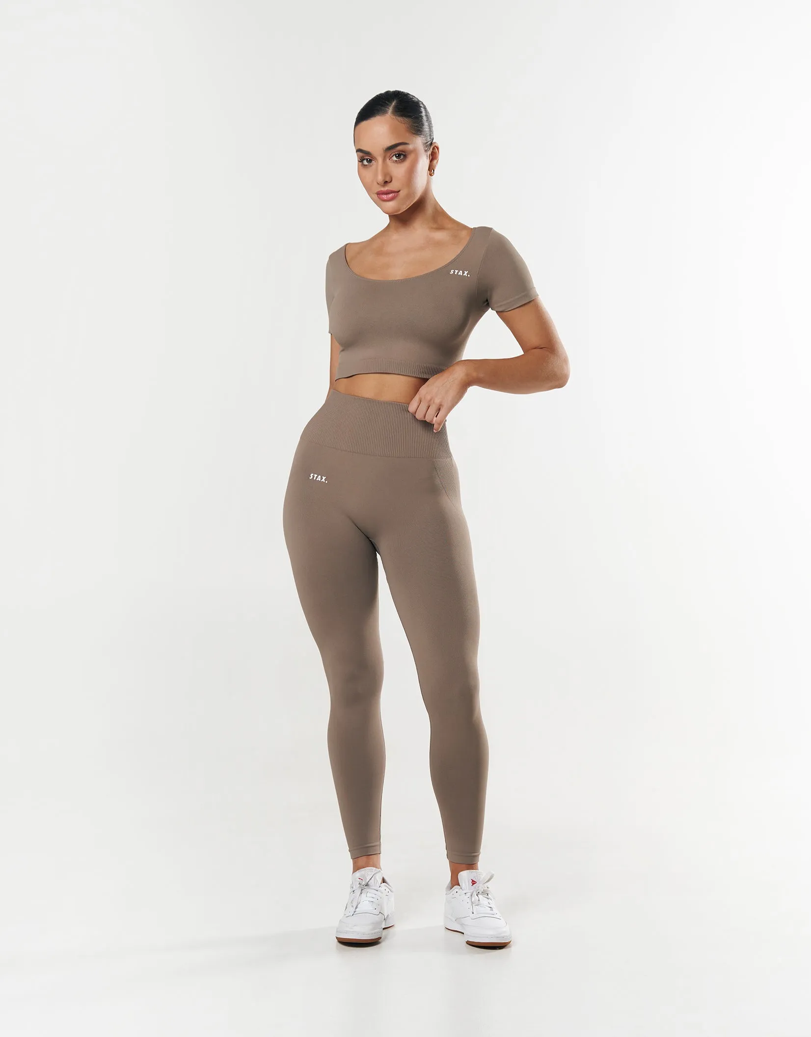 Premium Seamless Tights - Brown
