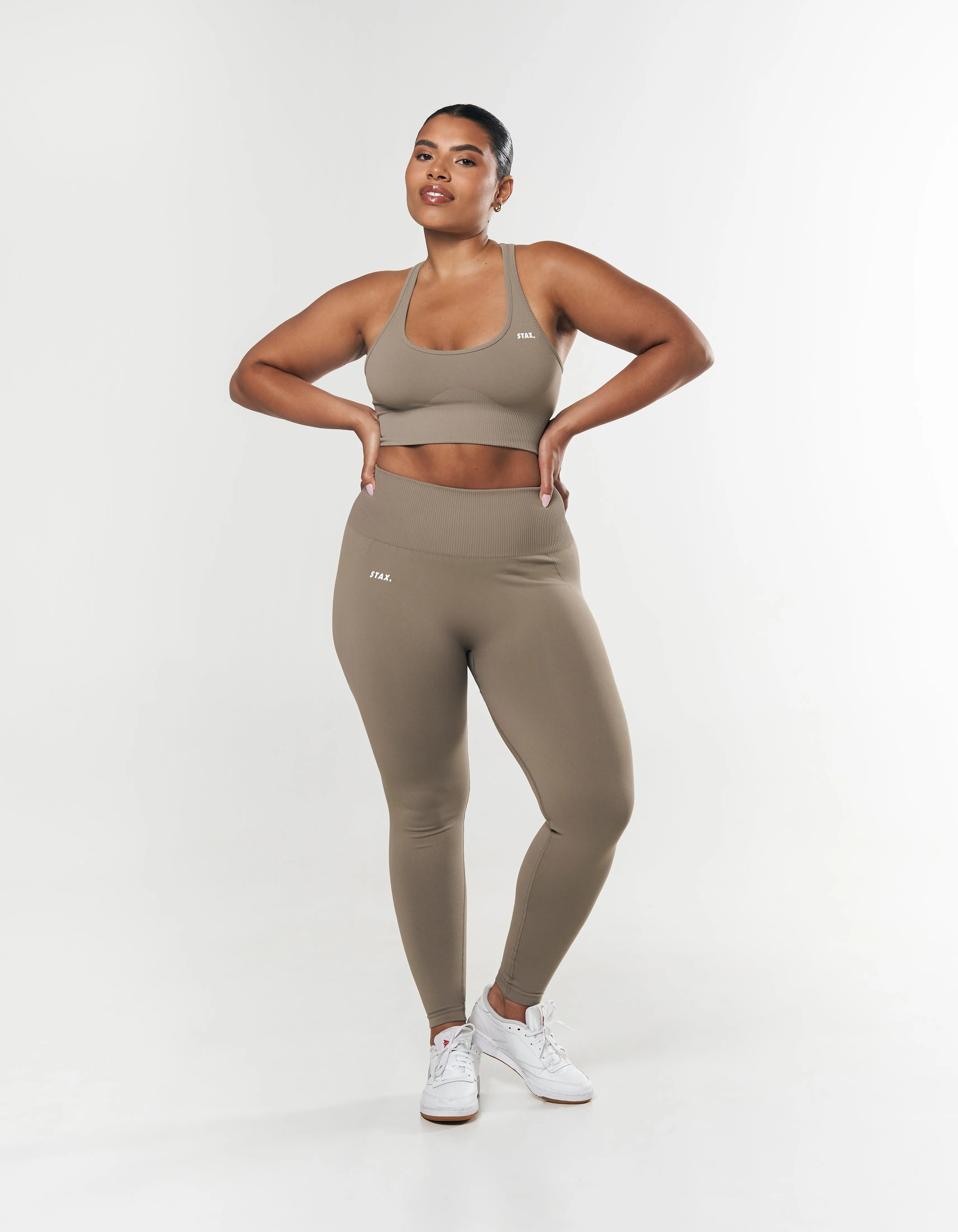 Premium Seamless Tights - Brown