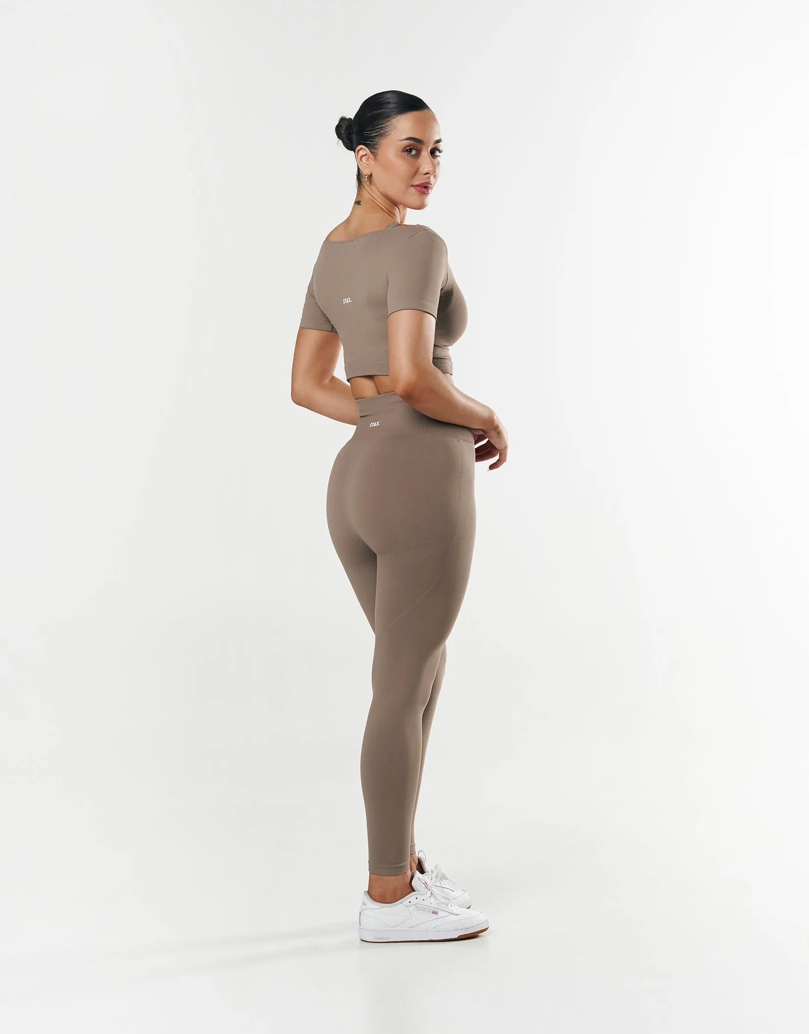 Premium Seamless Tights - Brown