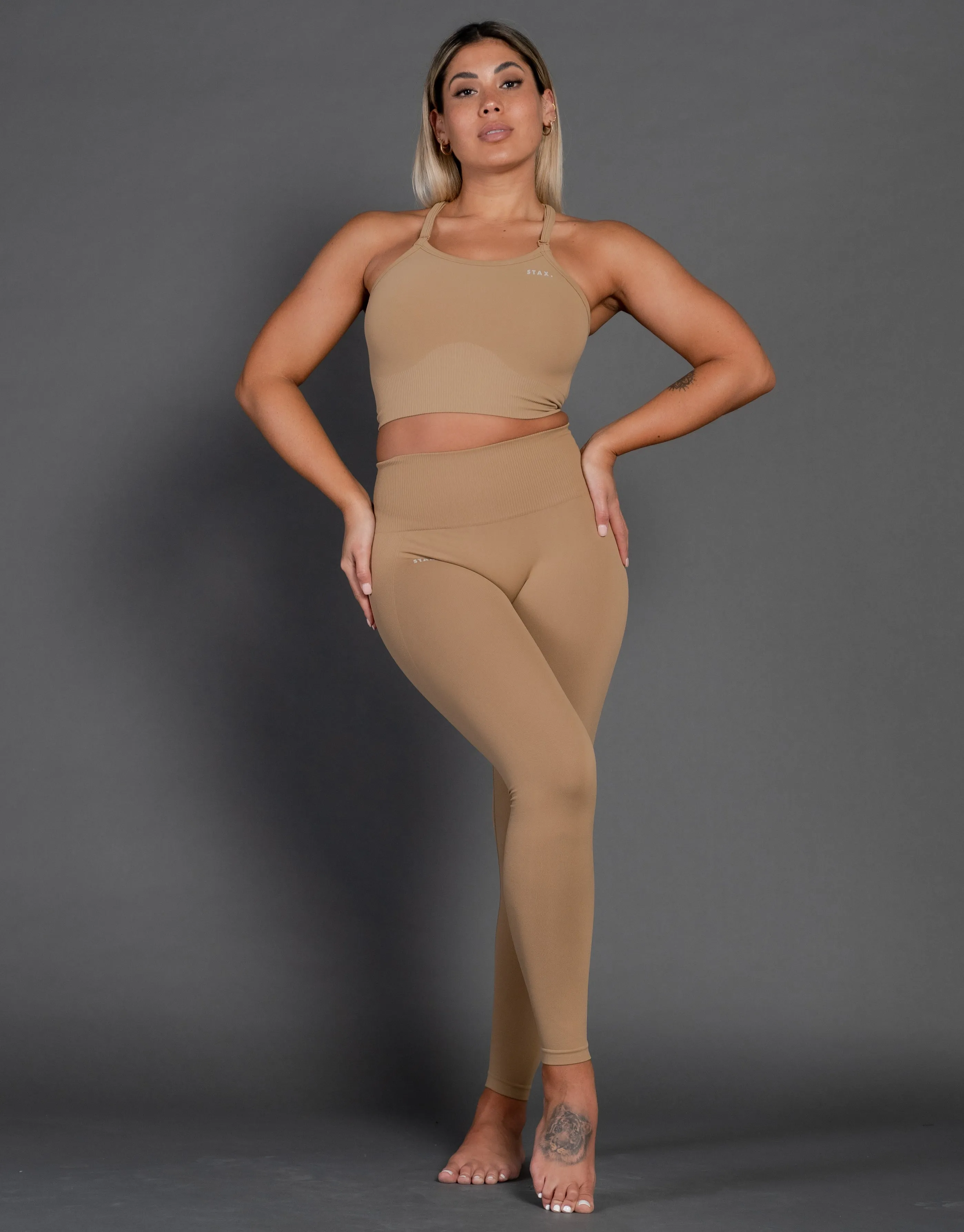 Premium Seamless V4 Tights - Clay Brown