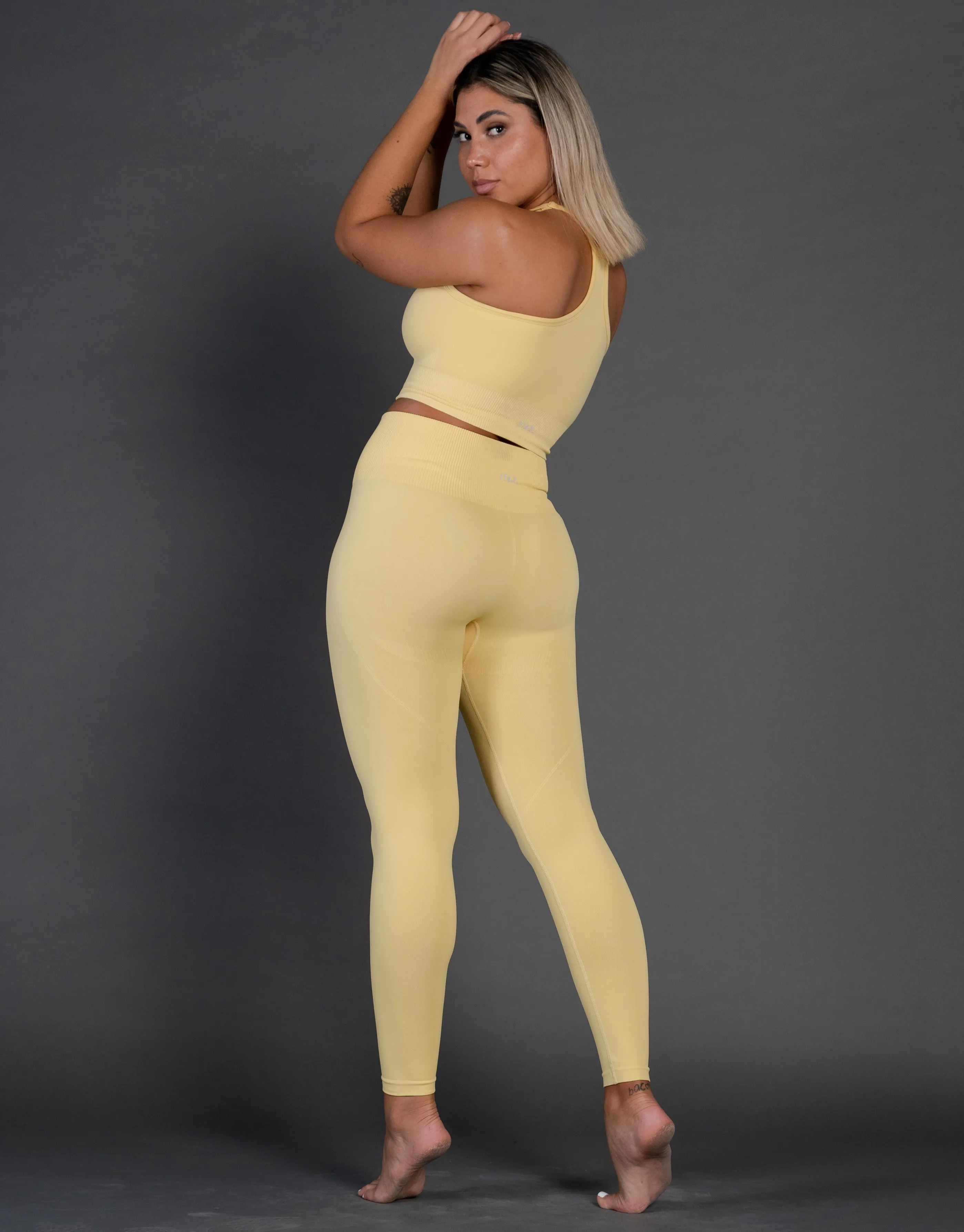 Premium Seamless V4 Tights - Flaxen Yellow
