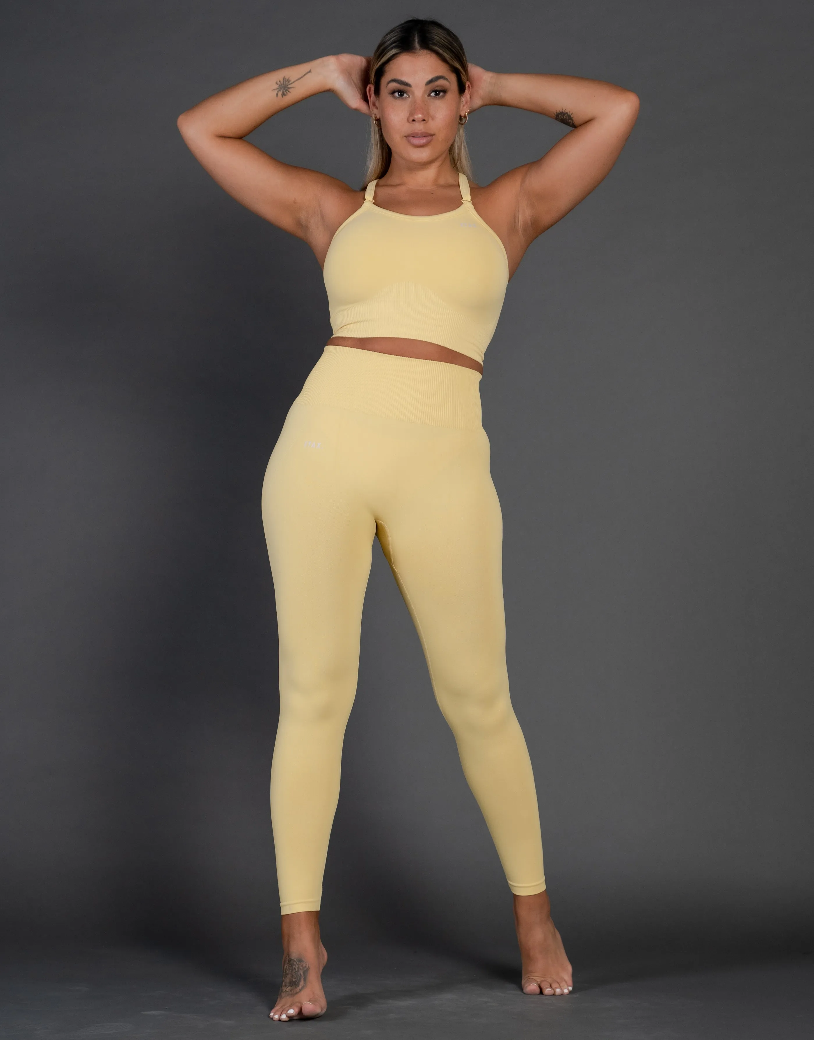 Premium Seamless V4 Tights - Flaxen Yellow