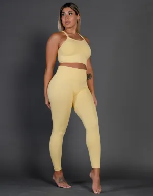 Premium Seamless V4 Tights - Flaxen Yellow