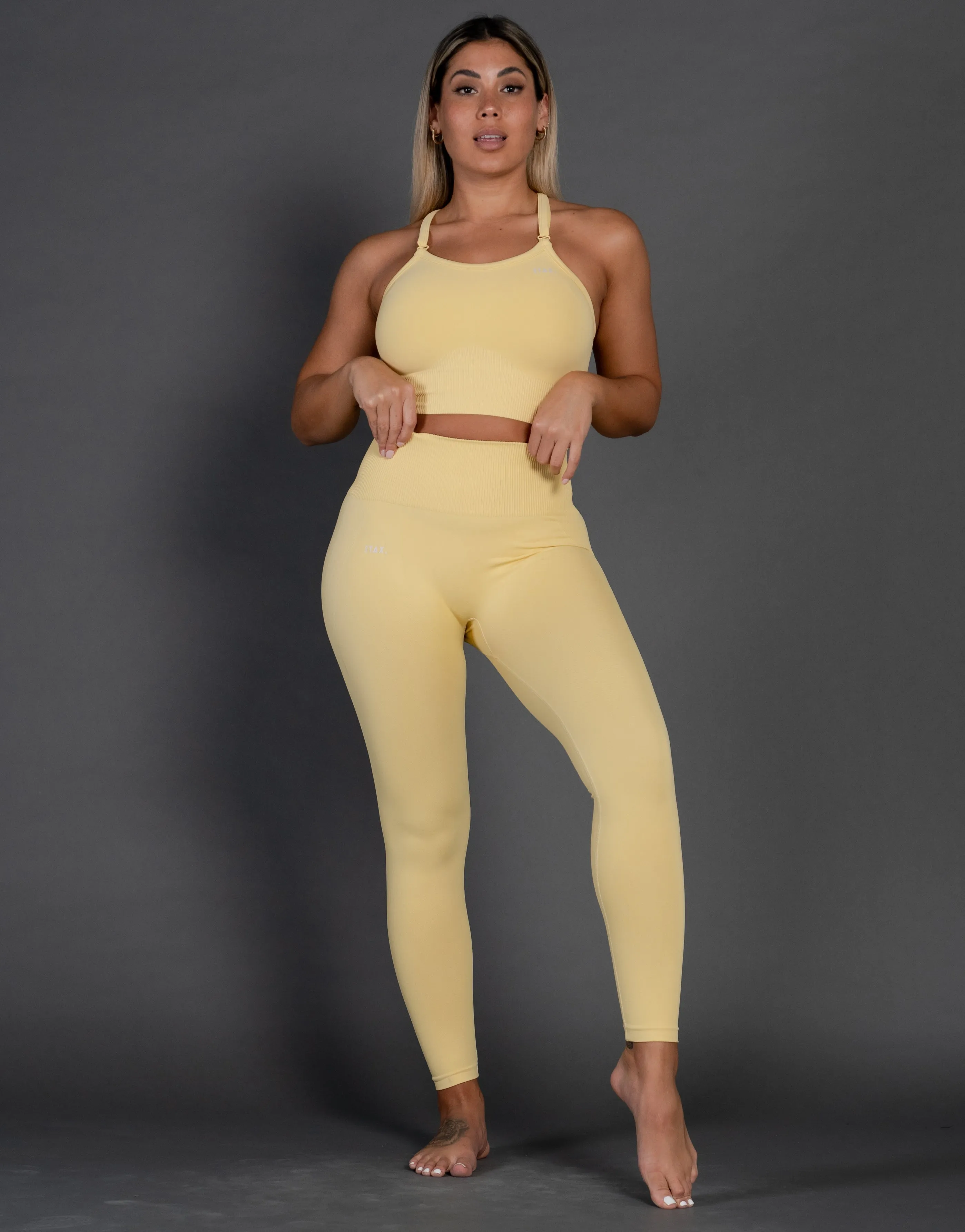 Premium Seamless V4 Tights - Flaxen Yellow