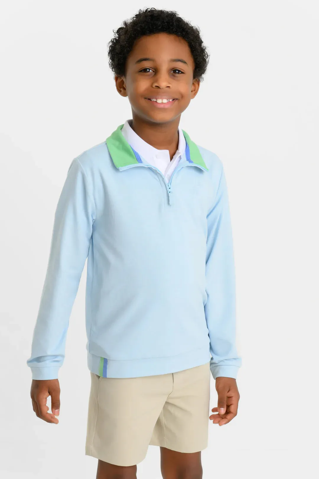 Prepletic™ Hayword Half-Zip (Unisex), Buckhead Blue with Buckhead Blue Stork
