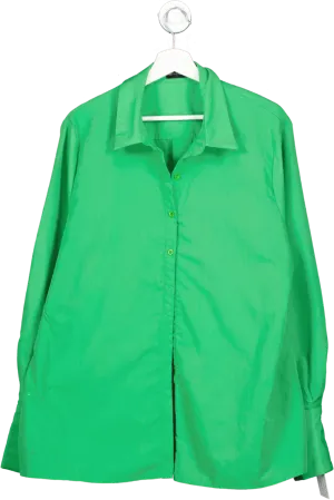 PrettyLittleThing Green Oversized Cuff Shirt UK 8