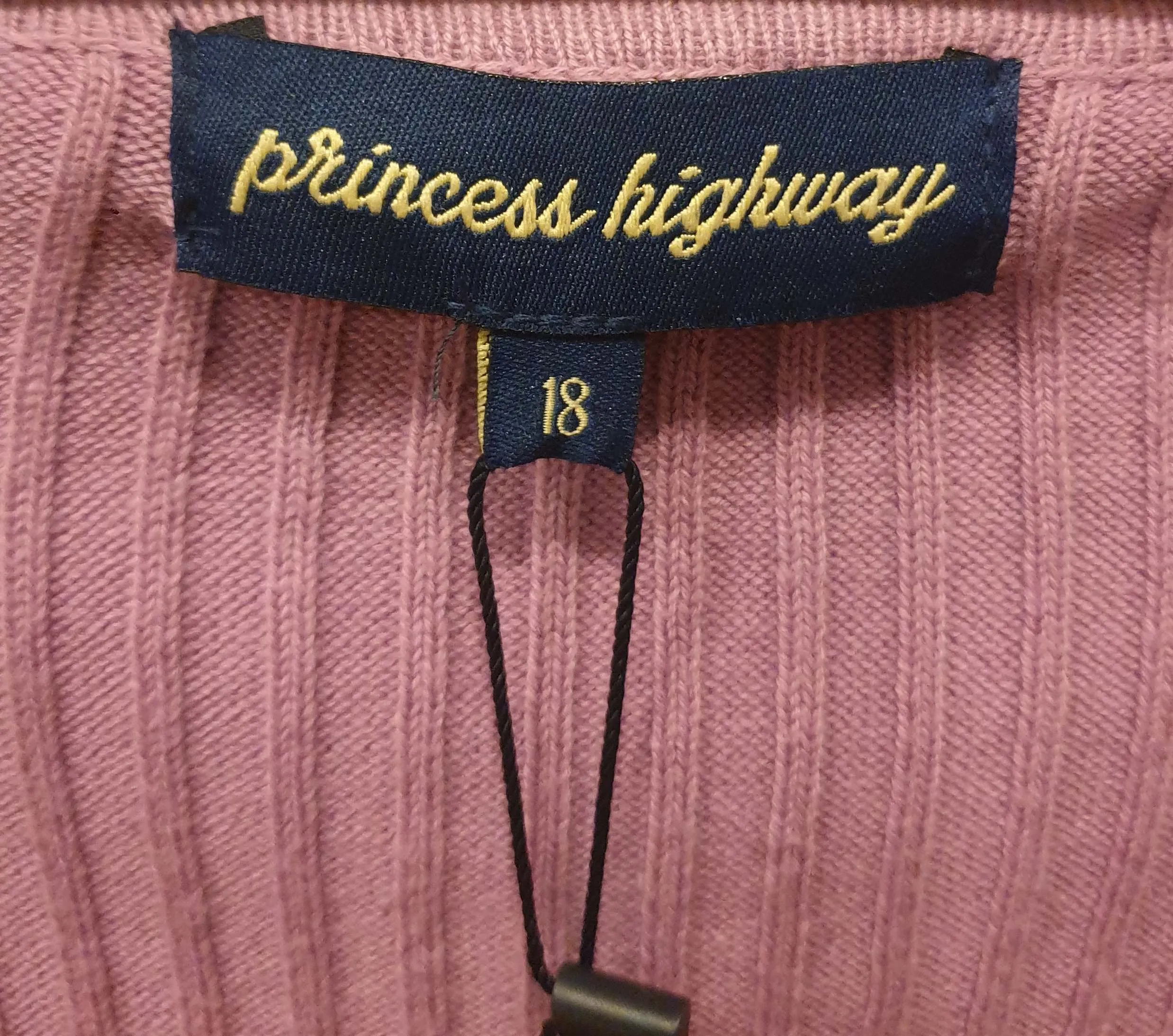 Princess Highway purple ribbed cotton mix knit cardigan size 18