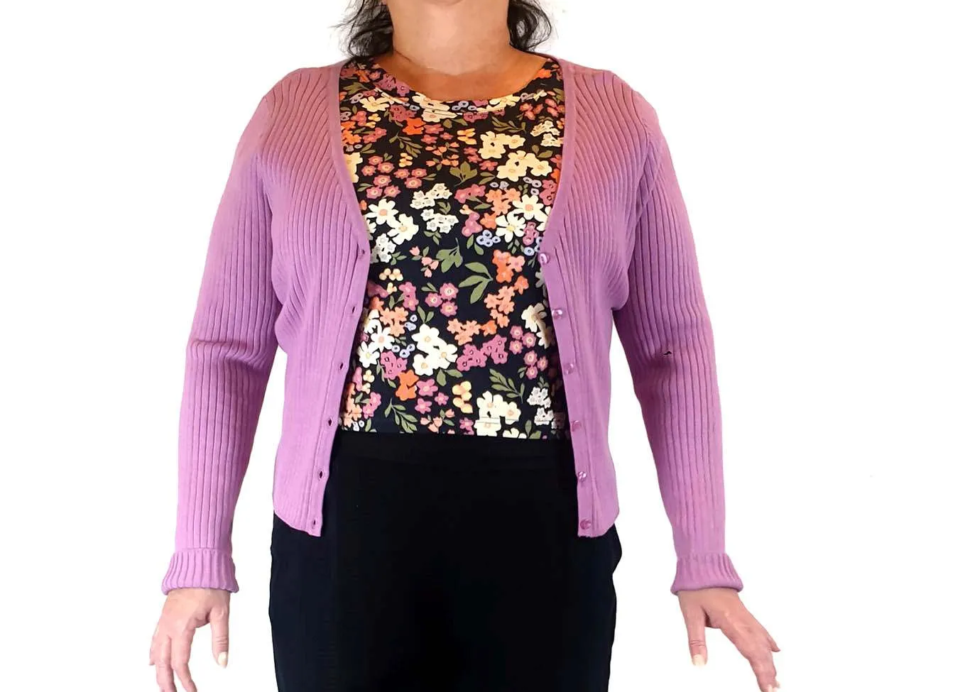 Princess Highway purple ribbed cotton mix knit cardigan size 18