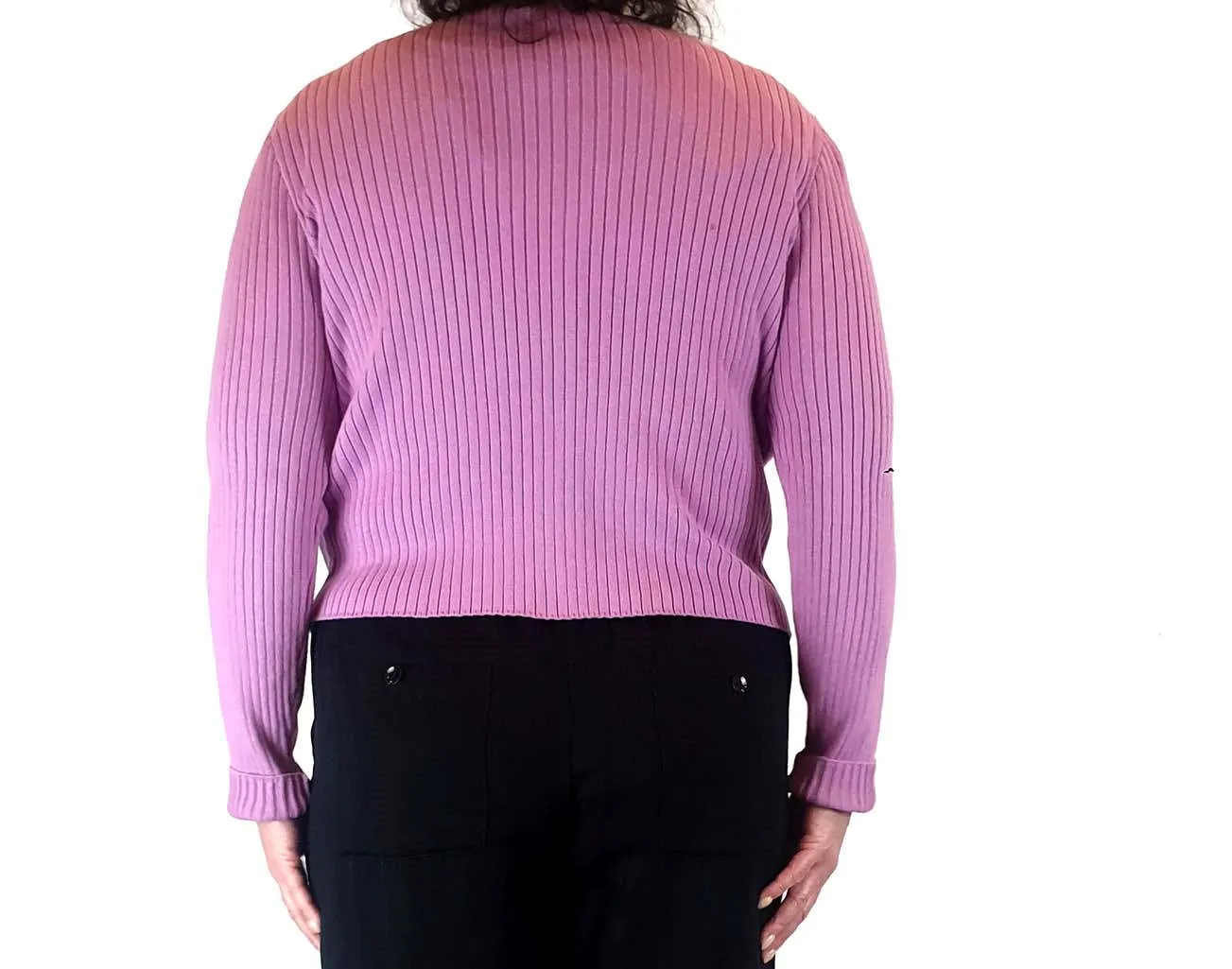 Princess Highway purple ribbed cotton mix knit cardigan size 18
