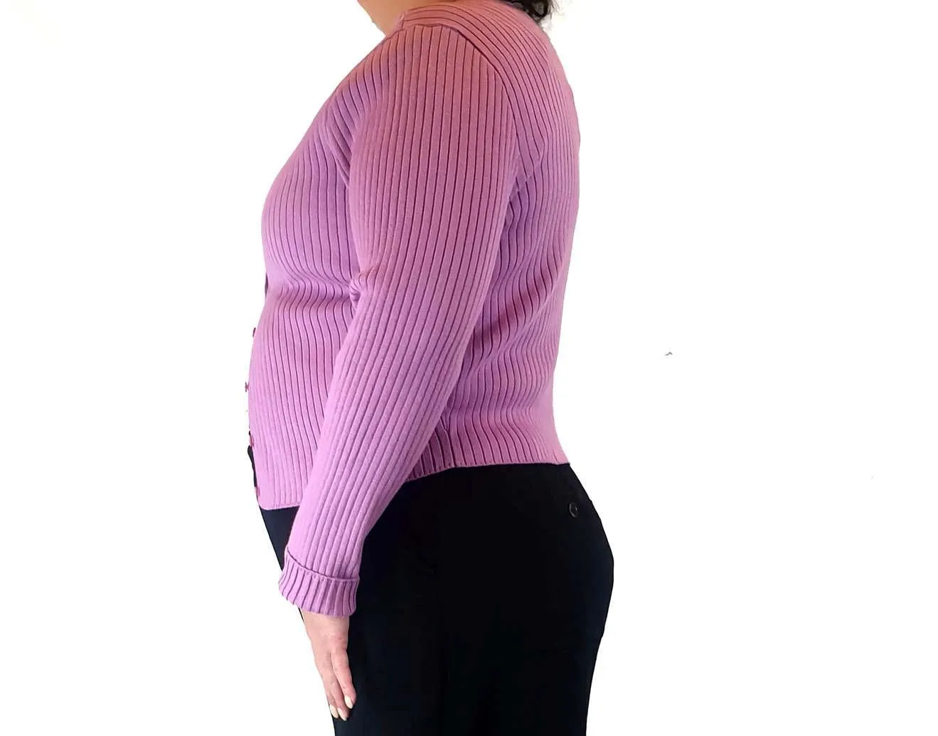 Princess Highway purple ribbed cotton mix knit cardigan size 18