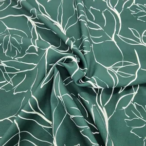 Printed Digital Crepe Fabric 150 cm Green
