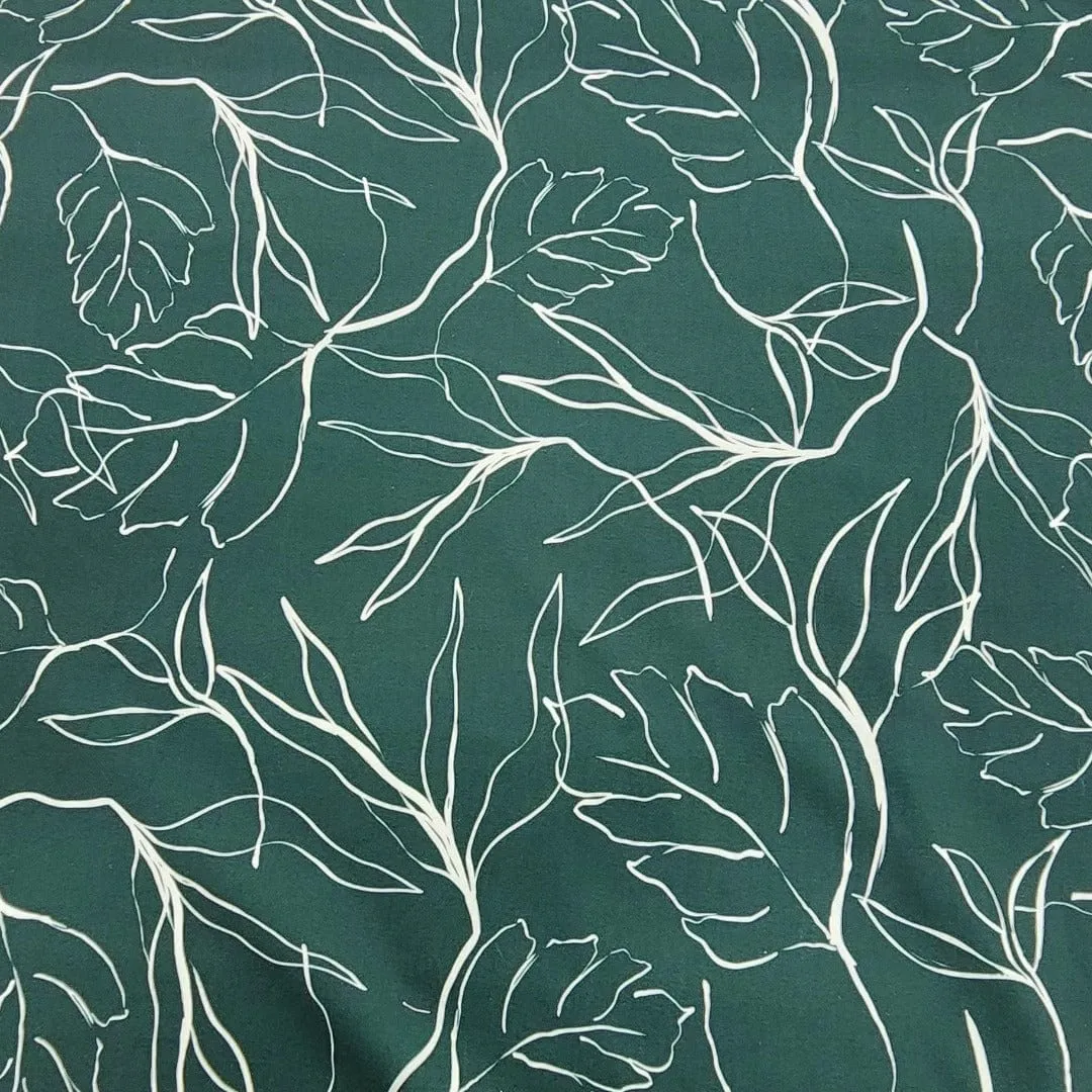 Printed Digital Crepe Fabric 150 cm Green