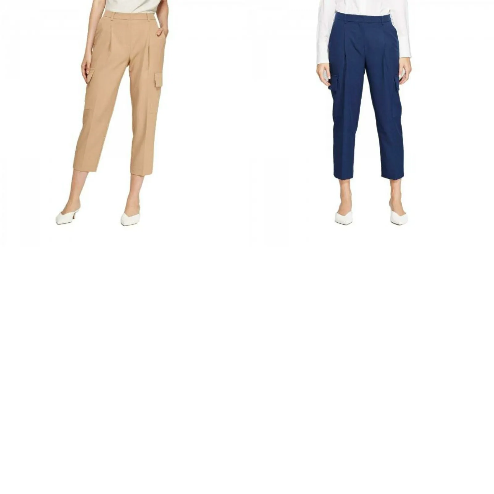 Prologue Women's Straight Leg Cropped Cargo Dress Pants