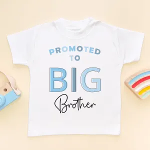 Promoted To Big Brother Blue Letters Style Toddler & Kids T Shirt