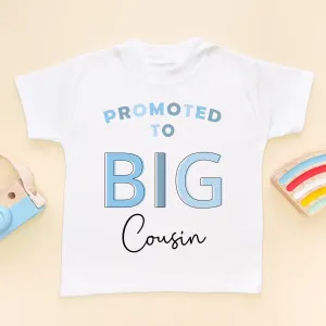 Promoted To Big Cousin Boy Blue Theme Toddler & Kids T Shirt