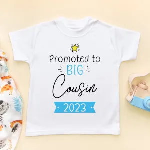 Promoted To Big Cousin Boy Personalised Year Toddler & Kids T Shirt