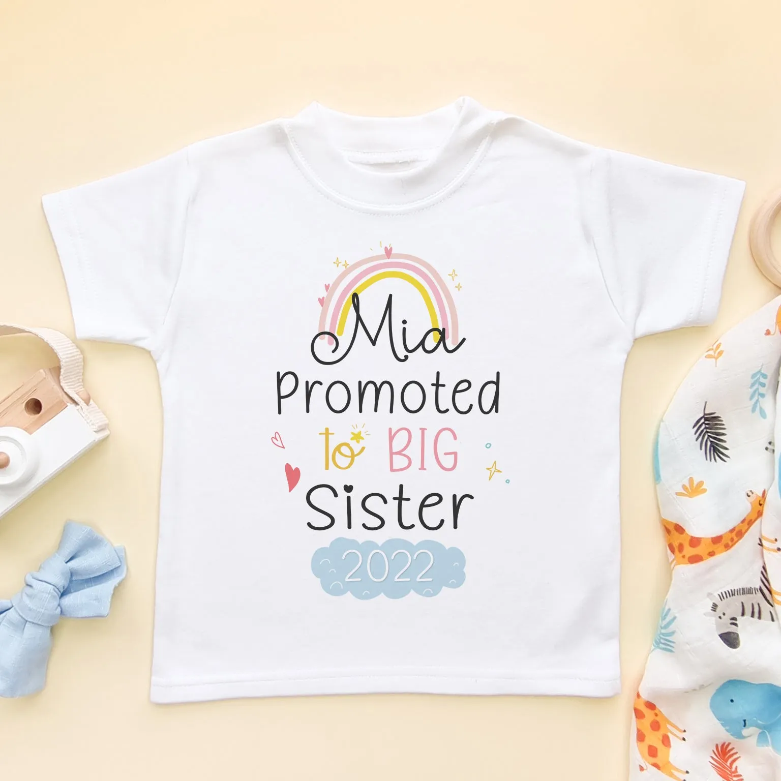 Promoted To Big Sister Personalised T Shirt