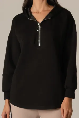 PT10959 - "Butter Modal" Half Zip Hooded Top
