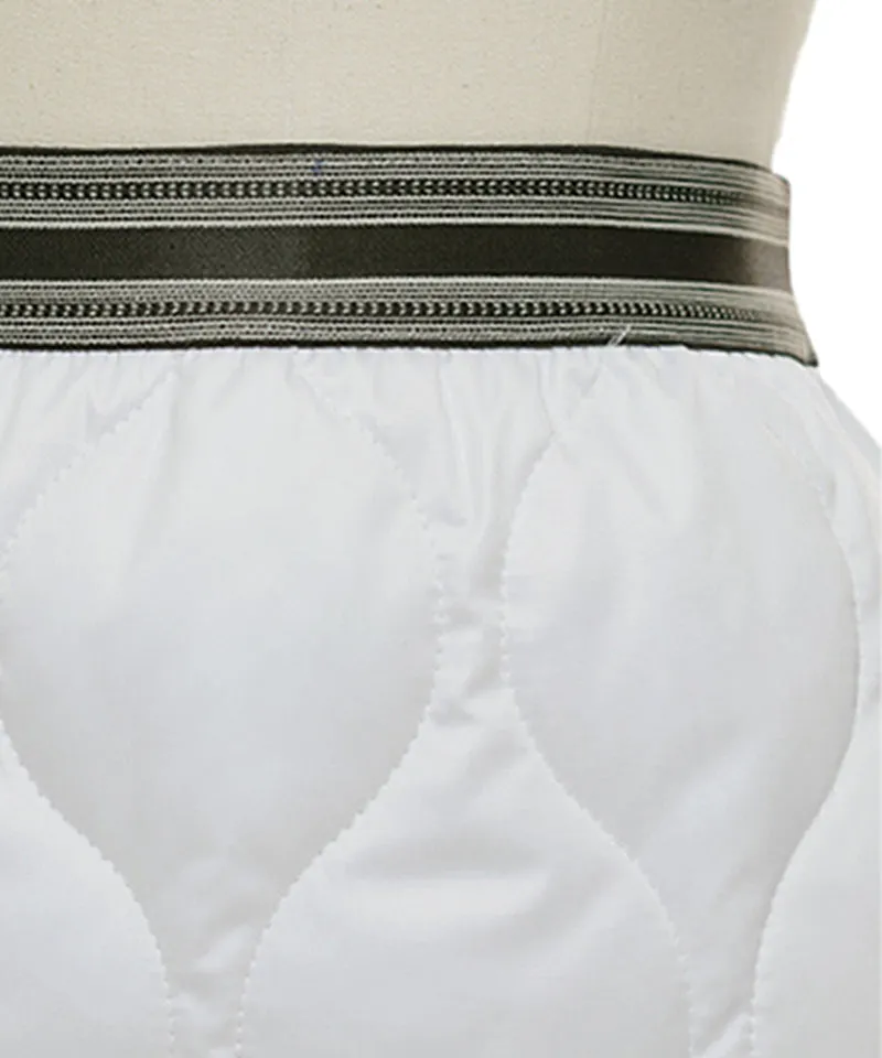 Q.C PLAY: Quilted Padded Fleece Shorts With Banded Pocket Skirt - 2 Colors