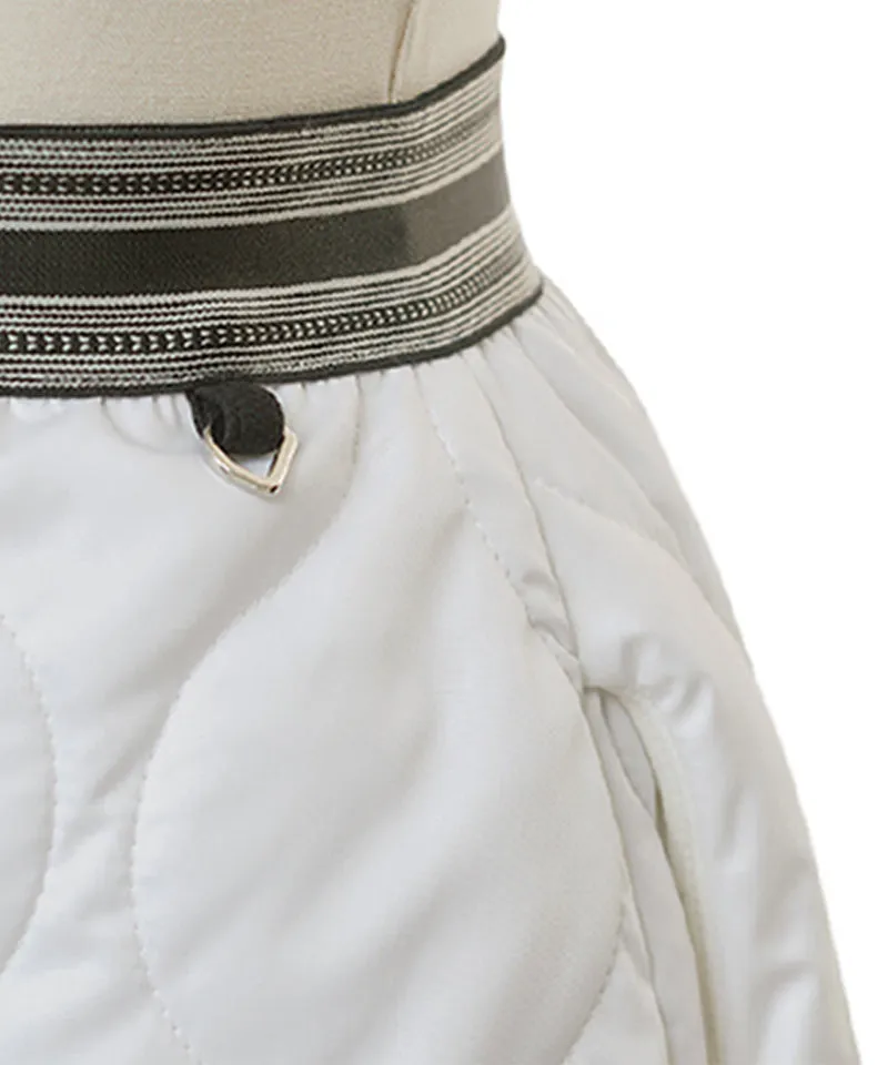 Q.C PLAY: Quilted Padded Fleece Shorts With Banded Pocket Skirt - 2 Colors