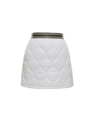 Q.C PLAY: Quilted Padded Fleece Shorts With Banded Pocket Skirt - 2 Colors