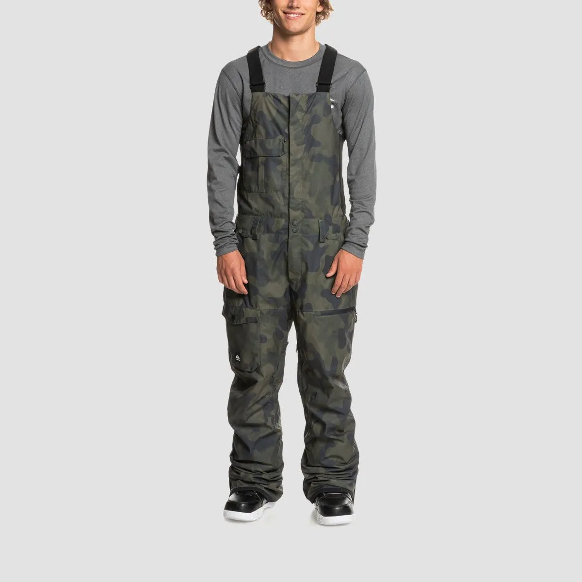Quiksilver Utility Snow Bib Pants Fade Out Camo