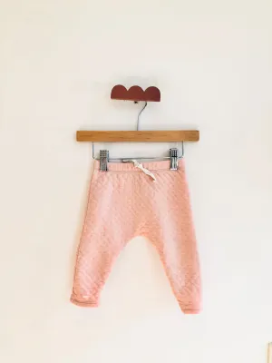 Quilted Leggings - Blush // 3-6M